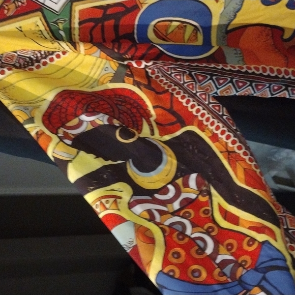 AMAZING VINTAGE JAMMY JOB BLOUSE... SILKY /POLY FEEL SZ 2 XL - Picture 4 of 9